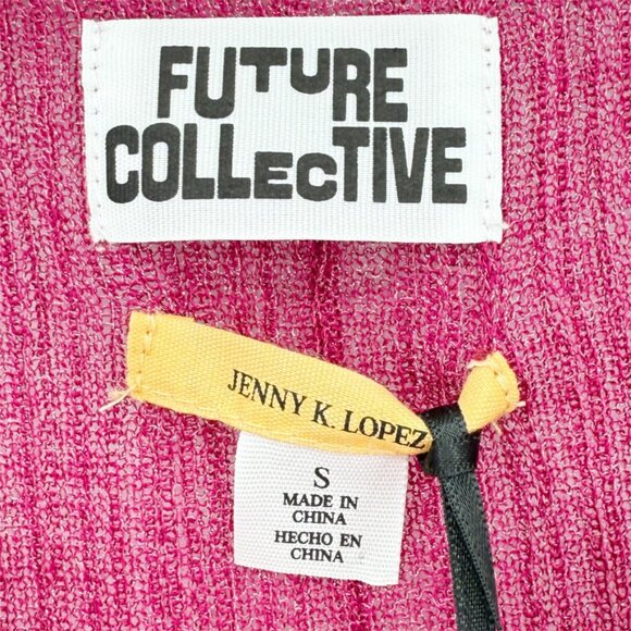 Future Collective with Jenny K. Lopez Crewneck Sheer Sweater Top NEW S - Picture 5 of 10